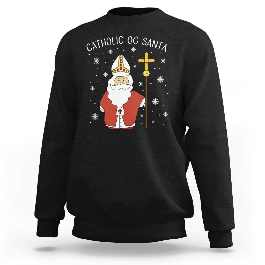 Saint Nicholas Catholic Christmas Sweatshirt - Wonder Print Shop