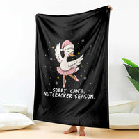 Nutcracker Goose Ballet Christmas Throw Blanket - Wonder Print Shop