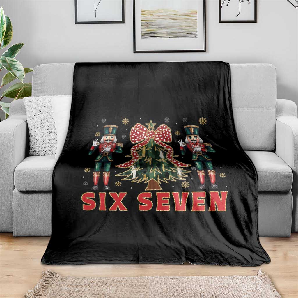 67 Six Seven Nutcracker Christmas Meme Throw Blanket - Wonder Print Shop