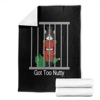 Funny Cat Nutcracker Christmas Throw Blanket Got Too Nutty - Wonder Print Shop