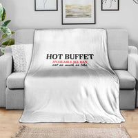 Hot Buffet Available All Day Throw Blanket Funny Cooking Food - Wonder Print Shop