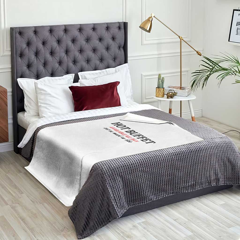 Hot Buffet Available All Day Throw Blanket Funny Cooking Food - Wonder Print Shop