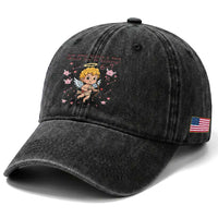 67 Valentine Meme Washed Cotton Baseball Cap Funny Six Seven Cupid Saying