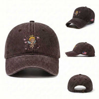 67 Valentine Meme Washed Cotton Baseball Cap Funny Six Seven Cupid Saying