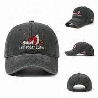 Silly Goose Valentine Washed Cotton Baseball Cap Not Today Cupid