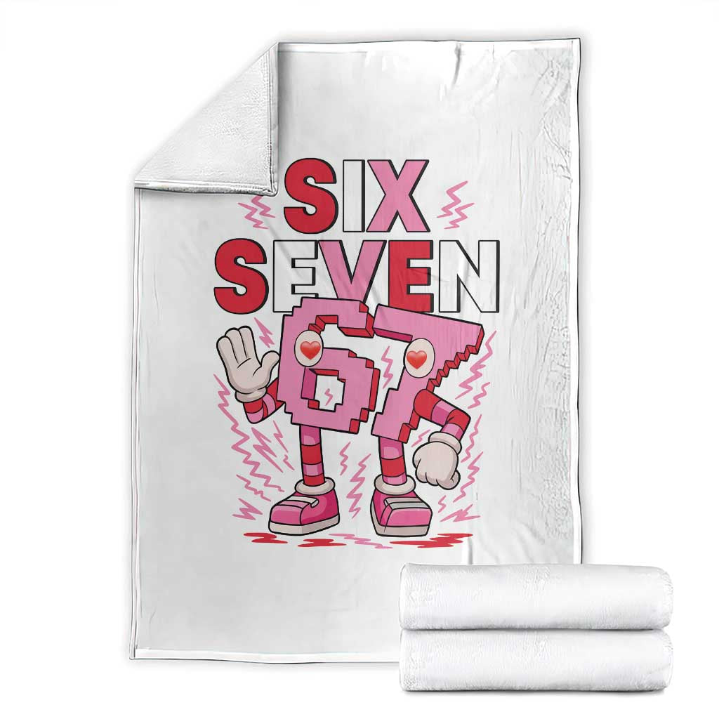 67 Valentines Throw Blanket Funny Six Seven Brainrot Meme
