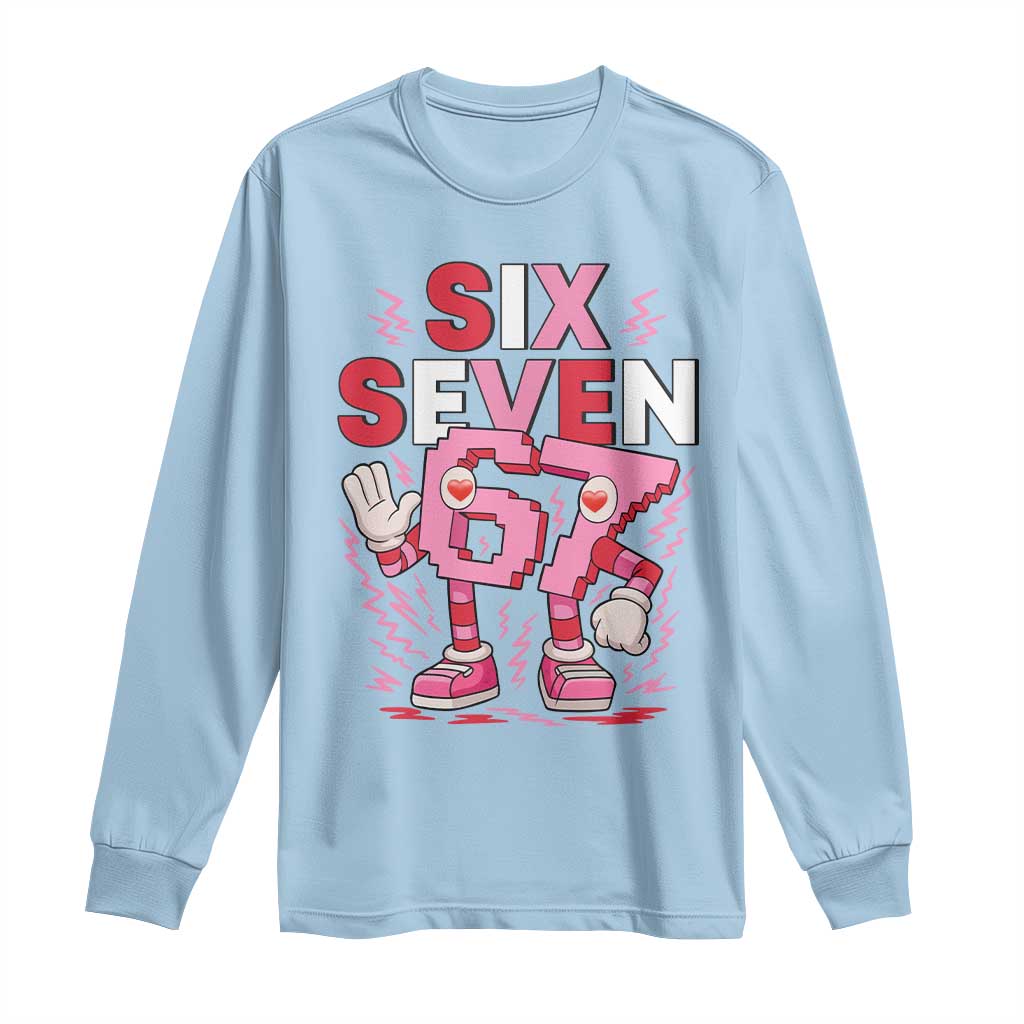 67 Valentines Long Sleeve Shirt Funny Six Seven Brainrot Meme