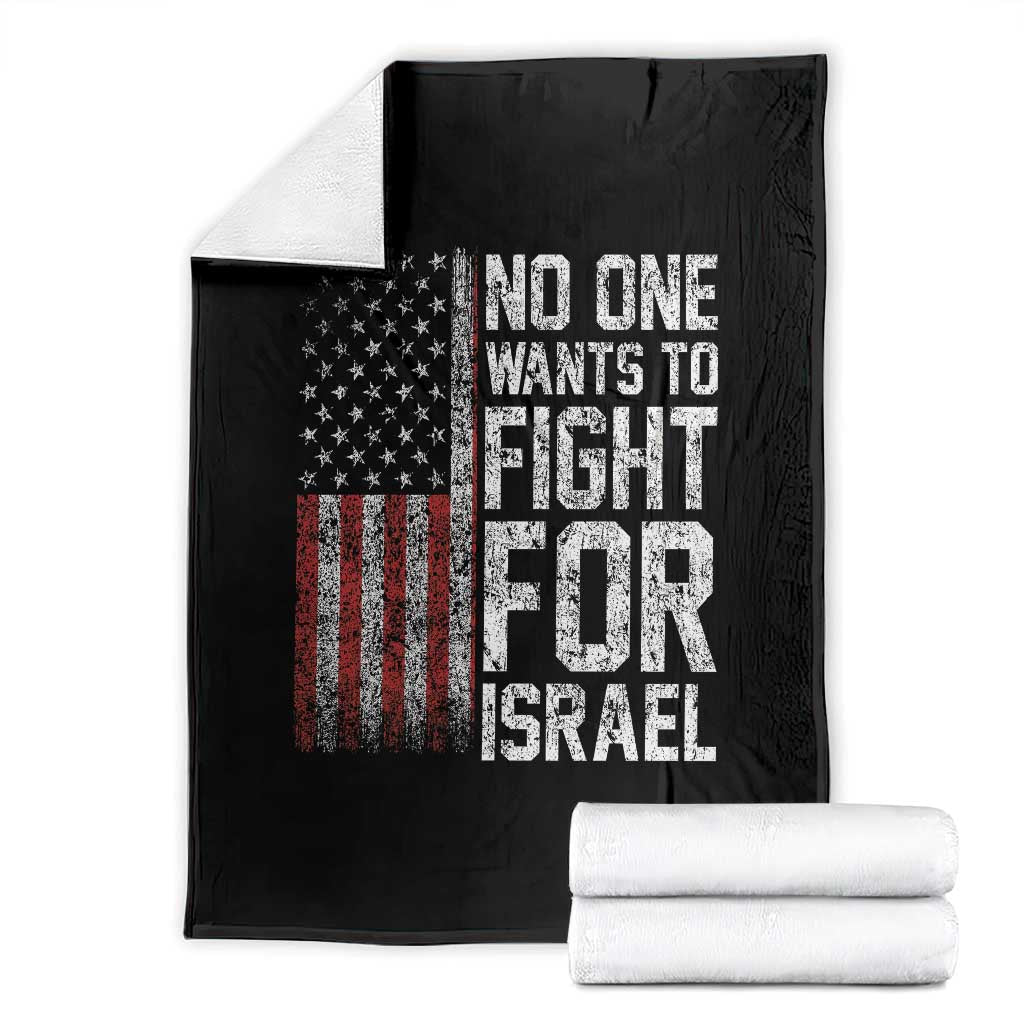 No One Wants To Fight For Israel Throw Blanket Vintage American Flag Anti War Freedom First