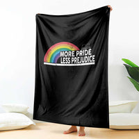 More Pride Less Prejudice Throw Blanket Pride Month LGBTQ