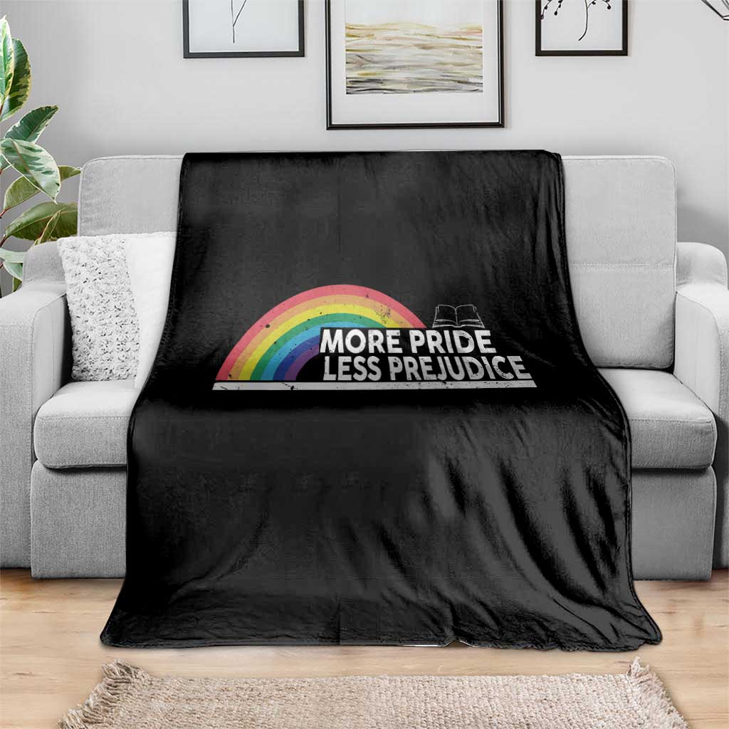 More Pride Less Prejudice Throw Blanket Pride Month LGBTQ
