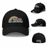 More Pride Less Prejudice Baseball Cap Pride Month LGBTQ
