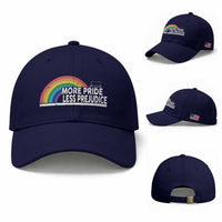 More Pride Less Prejudice Baseball Cap Pride Month LGBTQ