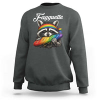 Faguette LGBTQ Sweatshirt Funny Pride Raccoon Rainbow