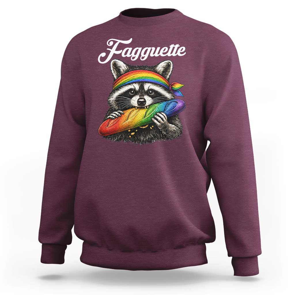 Faguette LGBTQ Sweatshirt Funny Pride Raccoon Rainbow