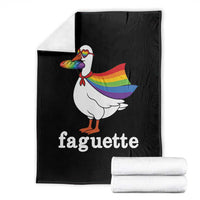 Faguette LGBTQ Throw Blanket Funny Pride Goose Rainbow