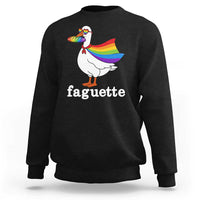 Faguette LGBTQ Sweatshirt Funny Pride Goose Rainbow