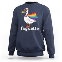 Faguette LGBTQ Sweatshirt Funny Pride Goose Rainbow