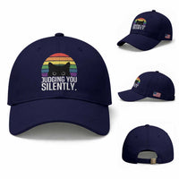 Rainbow Black Cat LGBT Pride Baseball Cap Judging You Silently