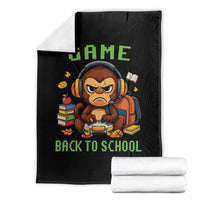 Funny Video Game Throw Blanket Cute Monkey Back To School - Wonder Print Shop