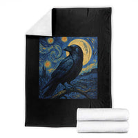 Starry Night Raven Moon Van Gogh Throw Blanket - Wonder Print Shop