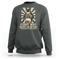 Flight was Never an Option Tactical Penguin Sweatshirt Funny Bird Meme