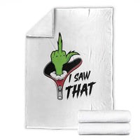 I Saw That Throw Blanket Funny Elf Hand Christmas - Wonder Print Shop