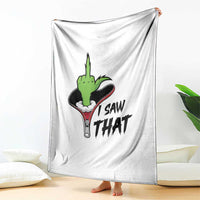 I Saw That Throw Blanket Funny Elf Hand Christmas - Wonder Print Shop