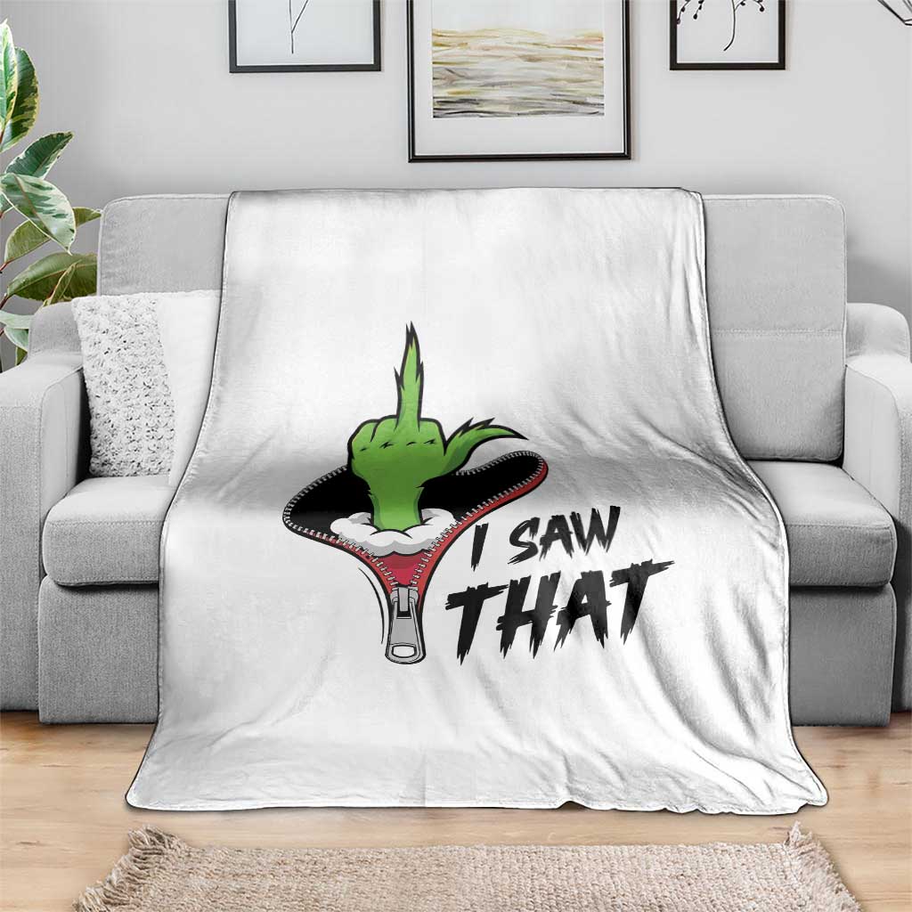 I Saw That Throw Blanket Funny Elf Hand Christmas - Wonder Print Shop