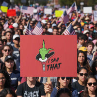 I Saw That Protest Sign Funny Elf Hand Christmas - Wonder Print Shop