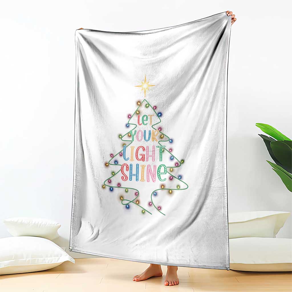 Jesus Christmas Throw Blanket Let Your Light Shine Matthew 5:16 - Wonder Print Shop
