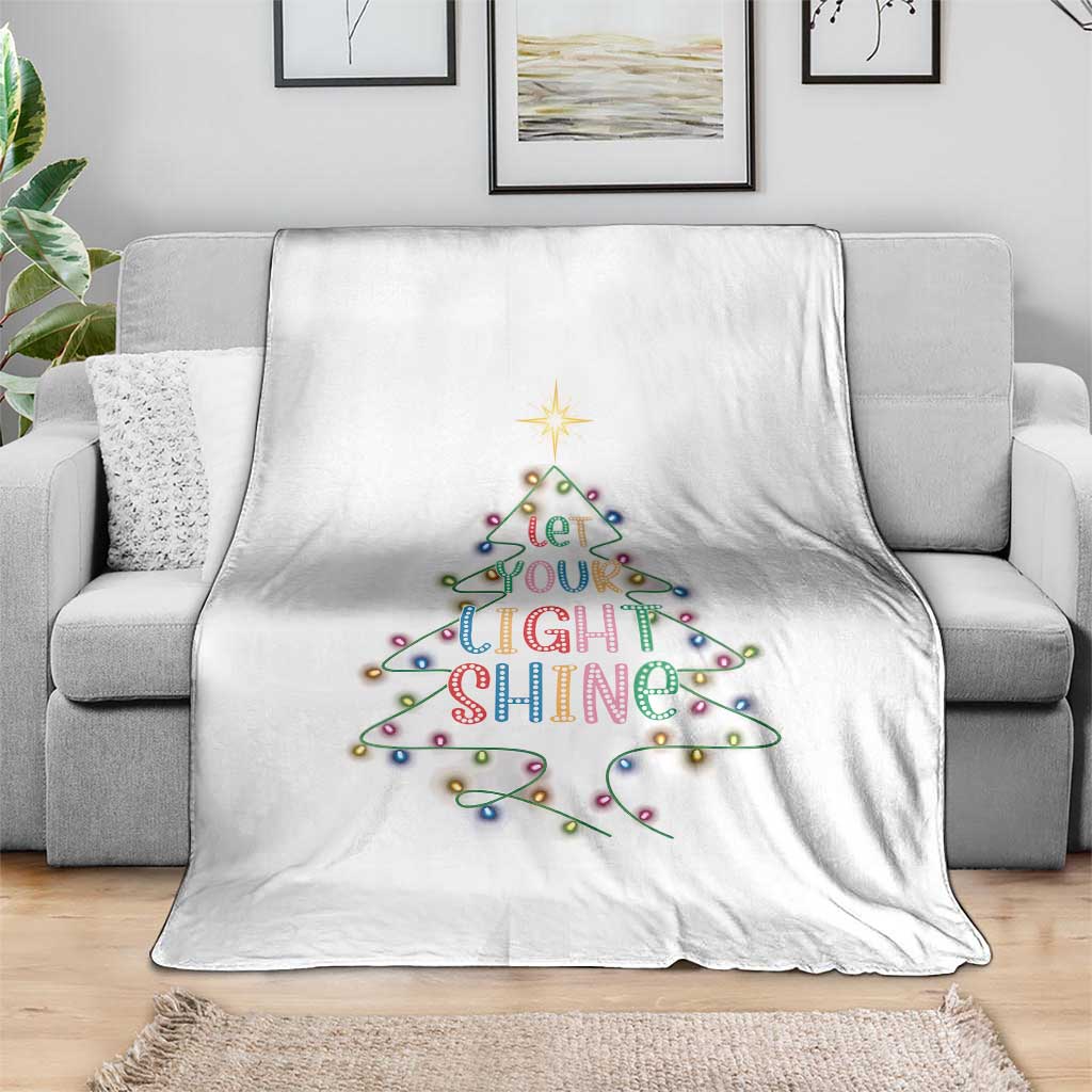 Jesus Christmas Throw Blanket Let Your Light Shine Matthew 5:16 - Wonder Print Shop