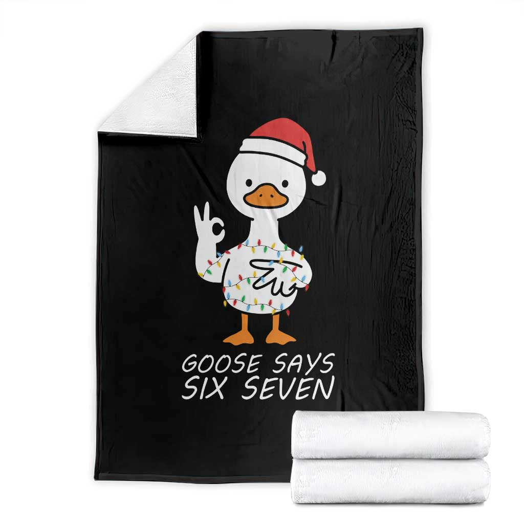 67 Six Seven Silly Goose Christmas Meme Throw Blanket - Wonder Print Shop
