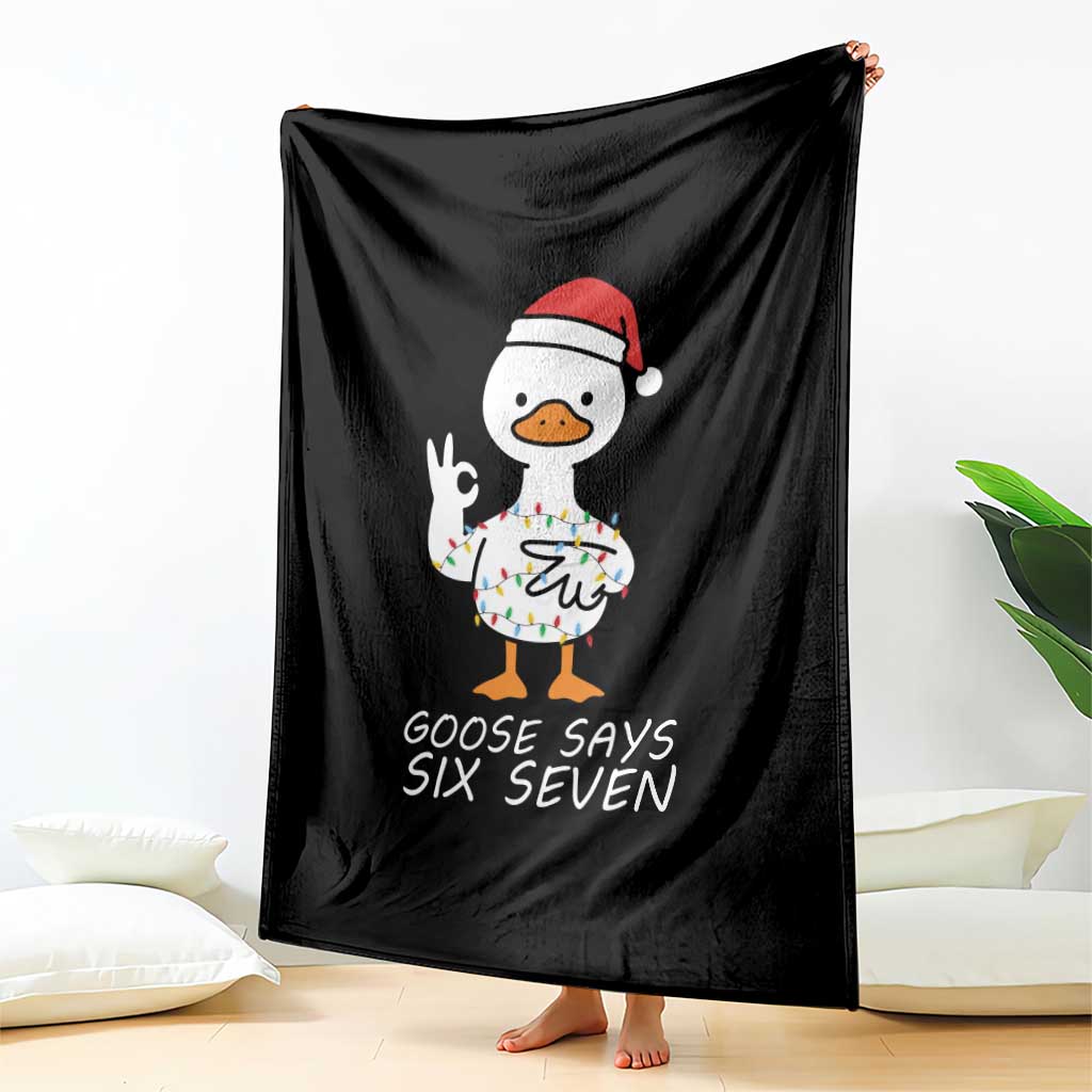 67 Six Seven Silly Goose Christmas Meme Throw Blanket - Wonder Print Shop