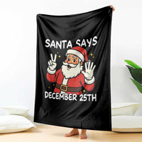 Santa Christmas December 25 Throw Blanket - Wonder Print Shop