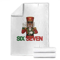 67 Six Seven Black Nutcracker Christmas Meme Throw Blanket - Wonder Print Shop