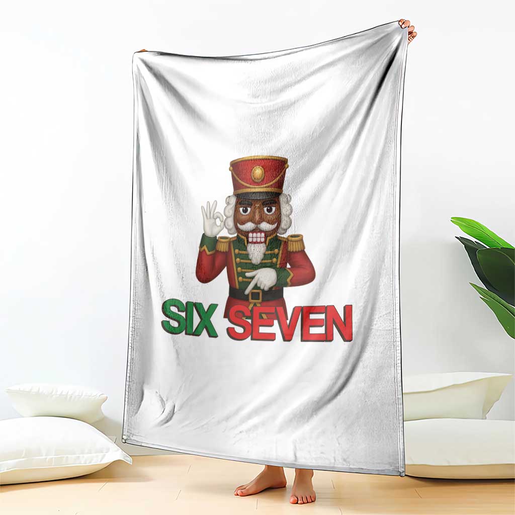 67 Six Seven Black Nutcracker Christmas Meme Throw Blanket - Wonder Print Shop