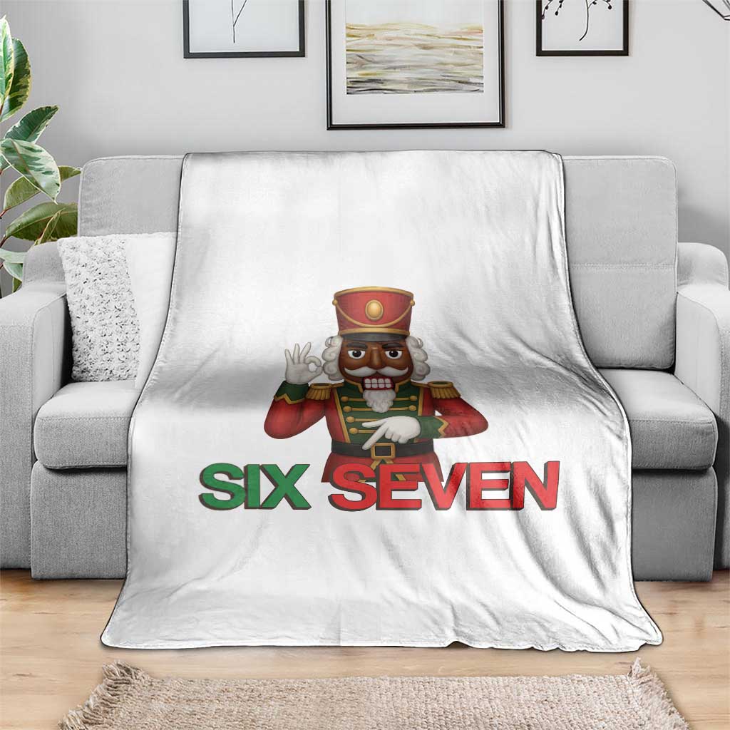 67 Six Seven Black Nutcracker Christmas Meme Throw Blanket - Wonder Print Shop