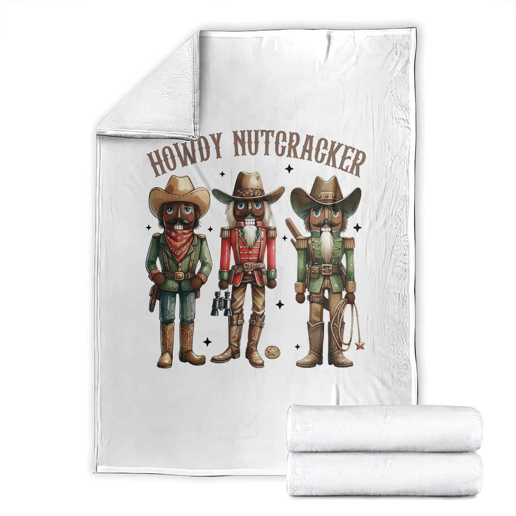 Nutcracker Cowboy Christmas Western Country Howdy Throw Blanket - Wonder Print Shop