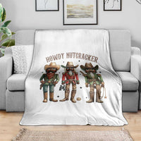 Nutcracker Cowboy Christmas Western Country Howdy Throw Blanket - Wonder Print Shop