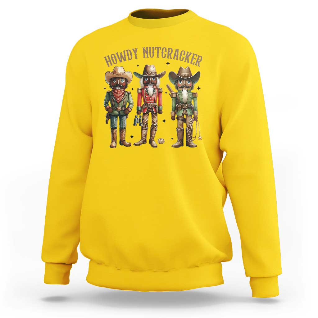 Nutcracker Cowboy Christmas Western Country Howdy Sweatshirt - Wonder Print Shop