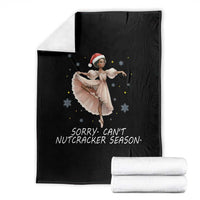 Black Nutcracker Ballet Christmas Throw Blanket - Wonder Print Shop