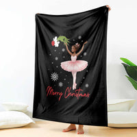 Black Nutcracker Ballet Throw Blanket Merry Christmas - Wonder Print Shop