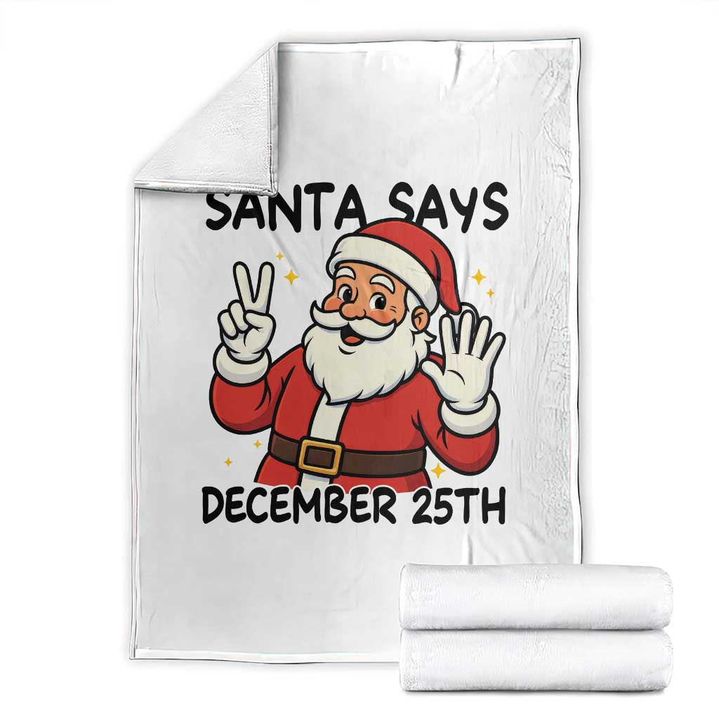 Santa Christmas December 25th Season Throw Blanket - Wonder Print Shop