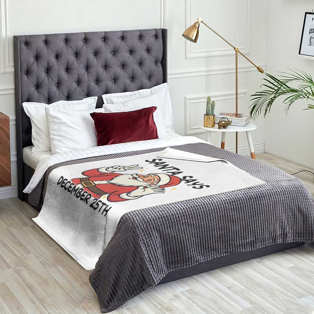 Santa Christmas December 25th Season Throw Blanket - Wonder Print Shop