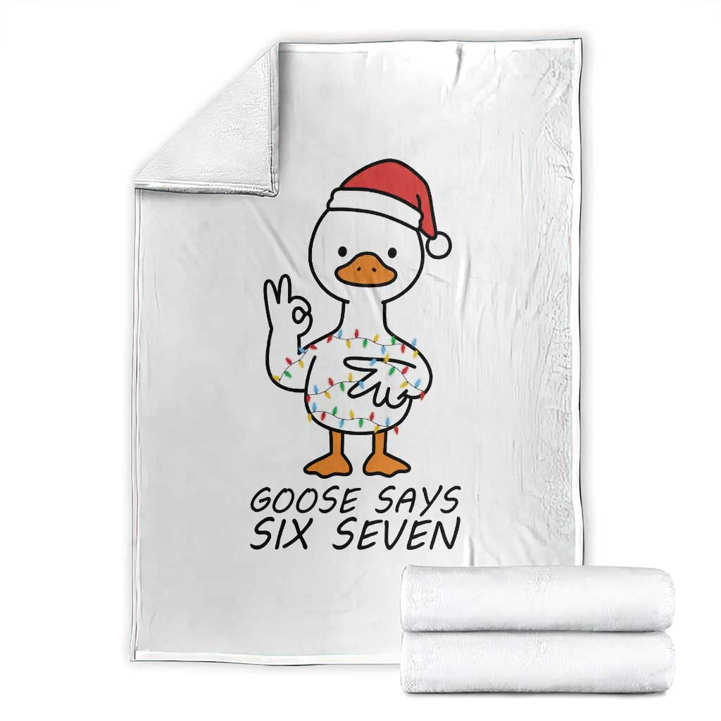 67 Six Seven Chirtsmas Meme Throw Blanket Funny Silly Goose - Wonder Print Shop
