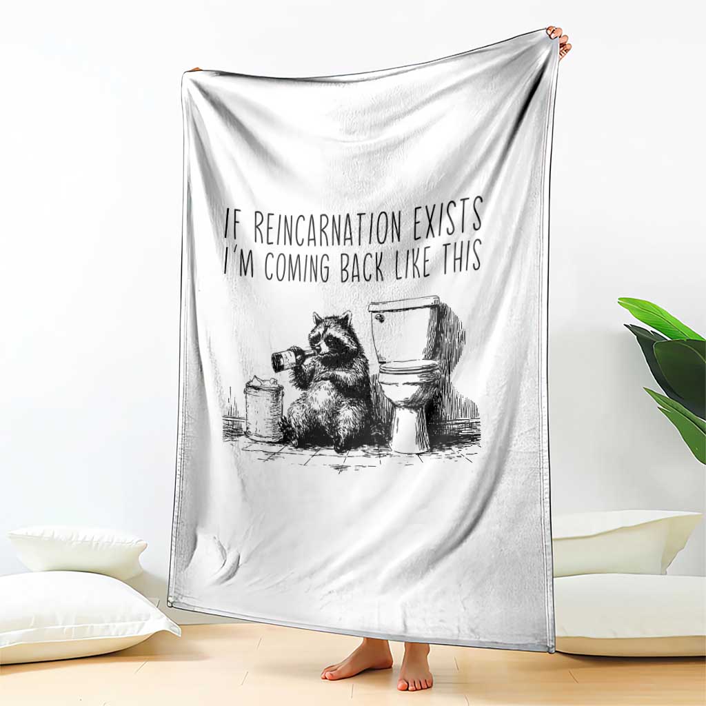 Funny Drunk Raccoon Throw Blanket Trashed Panda Meme - Wonder Print Shop