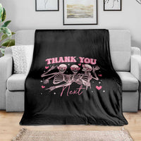 Funny Skeleton Anti Valentines Throw Blanket - Wonder Print Shop