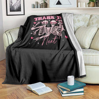 Funny Skeleton Anti Valentines Throw Blanket - Wonder Print Shop