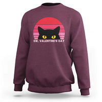 Funny Black Cat Anti Valentine Meme Sweatshirt - Wonder Print Shop