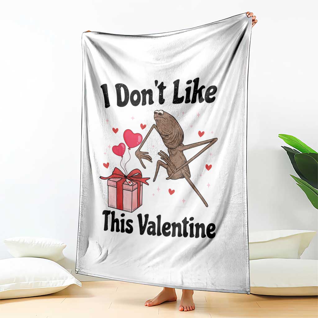 Marcus The Worm Meme Throw Blanket I Do Not Like This Valentine - Wonder Print Shop